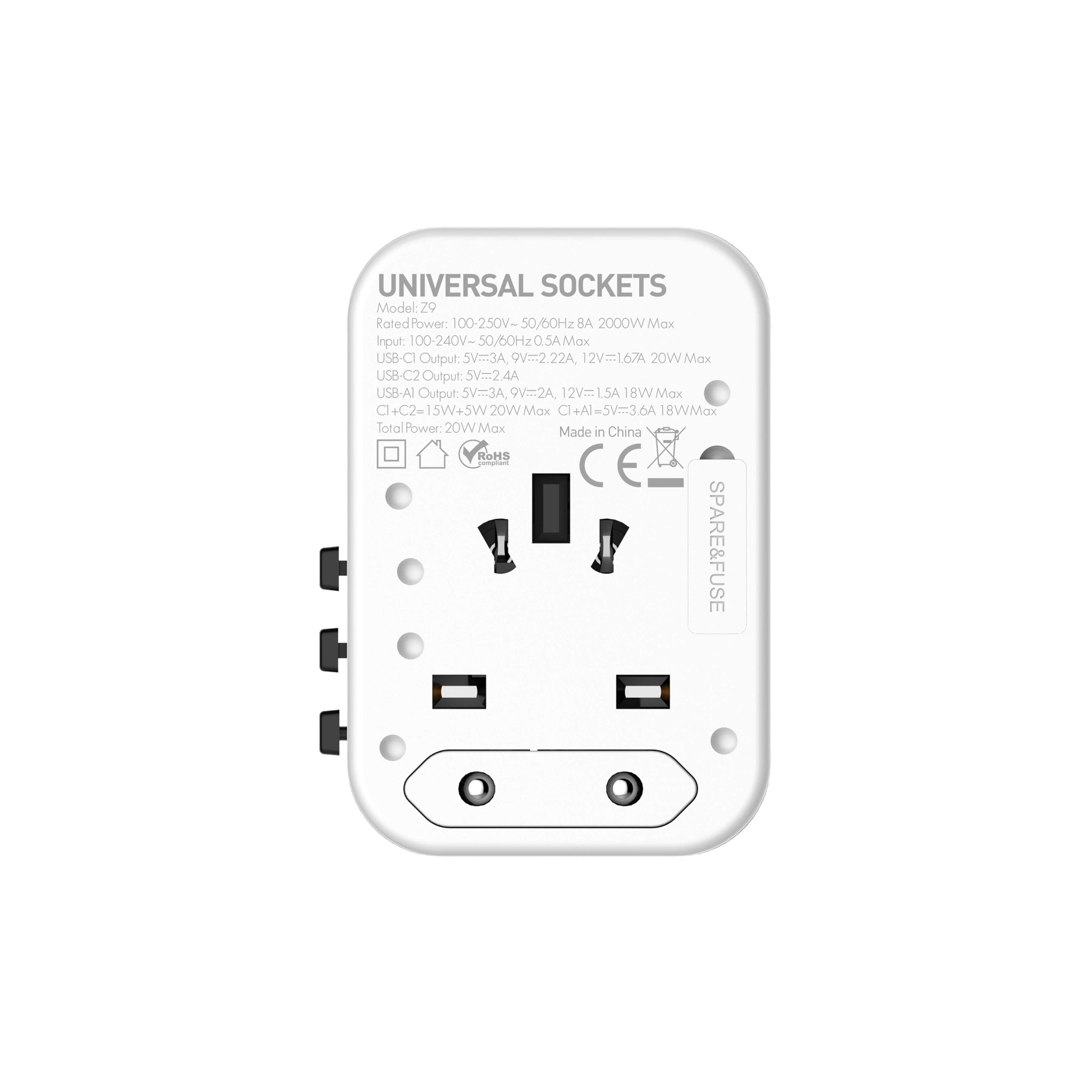 3 USB Ports 20W Travel Adapter