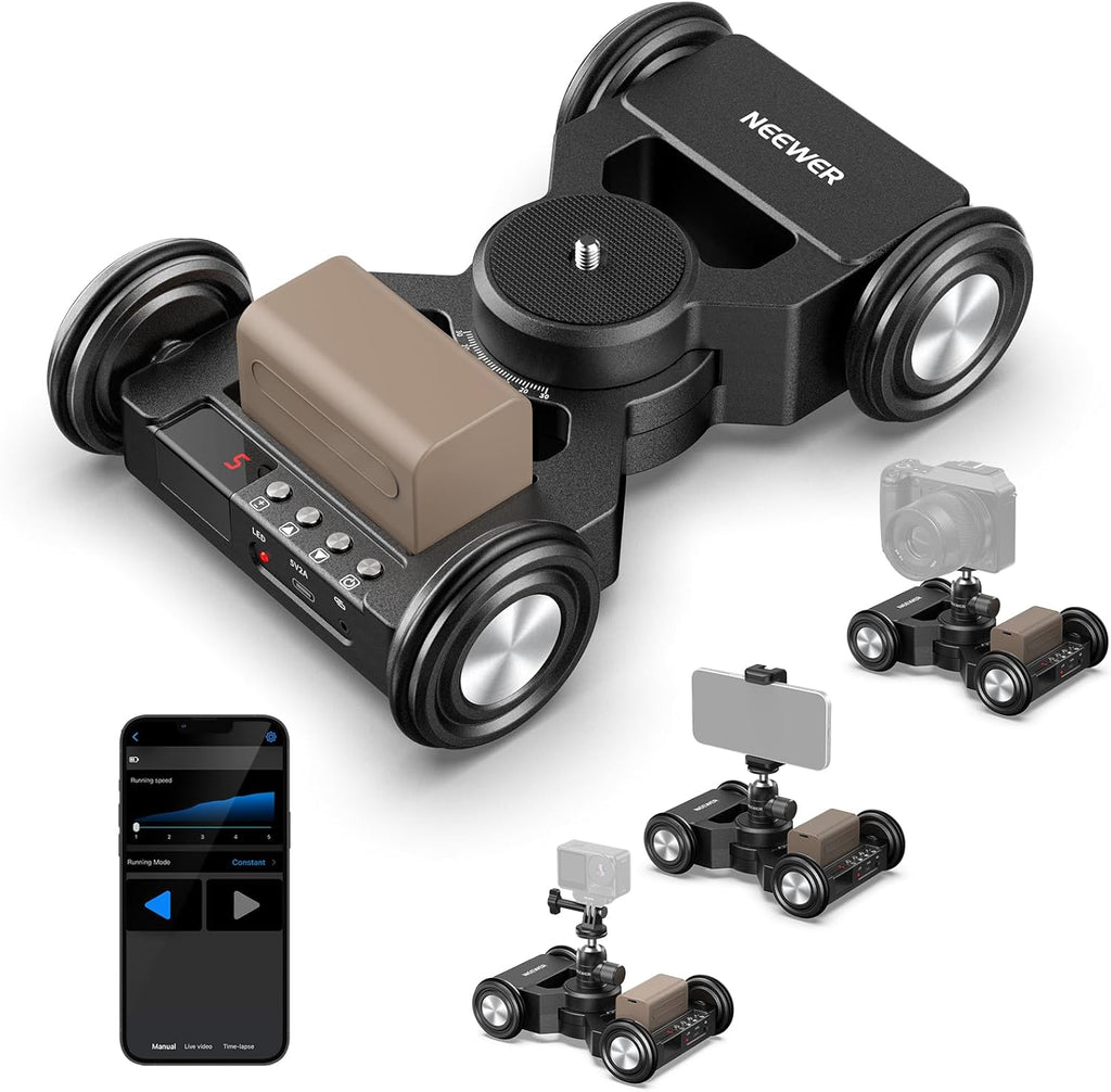 Upgraded Motorized Camera Slider Dolly with App Control