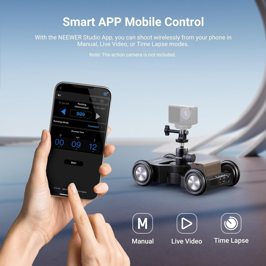 Upgraded Motorized Camera Slider Dolly with App Control