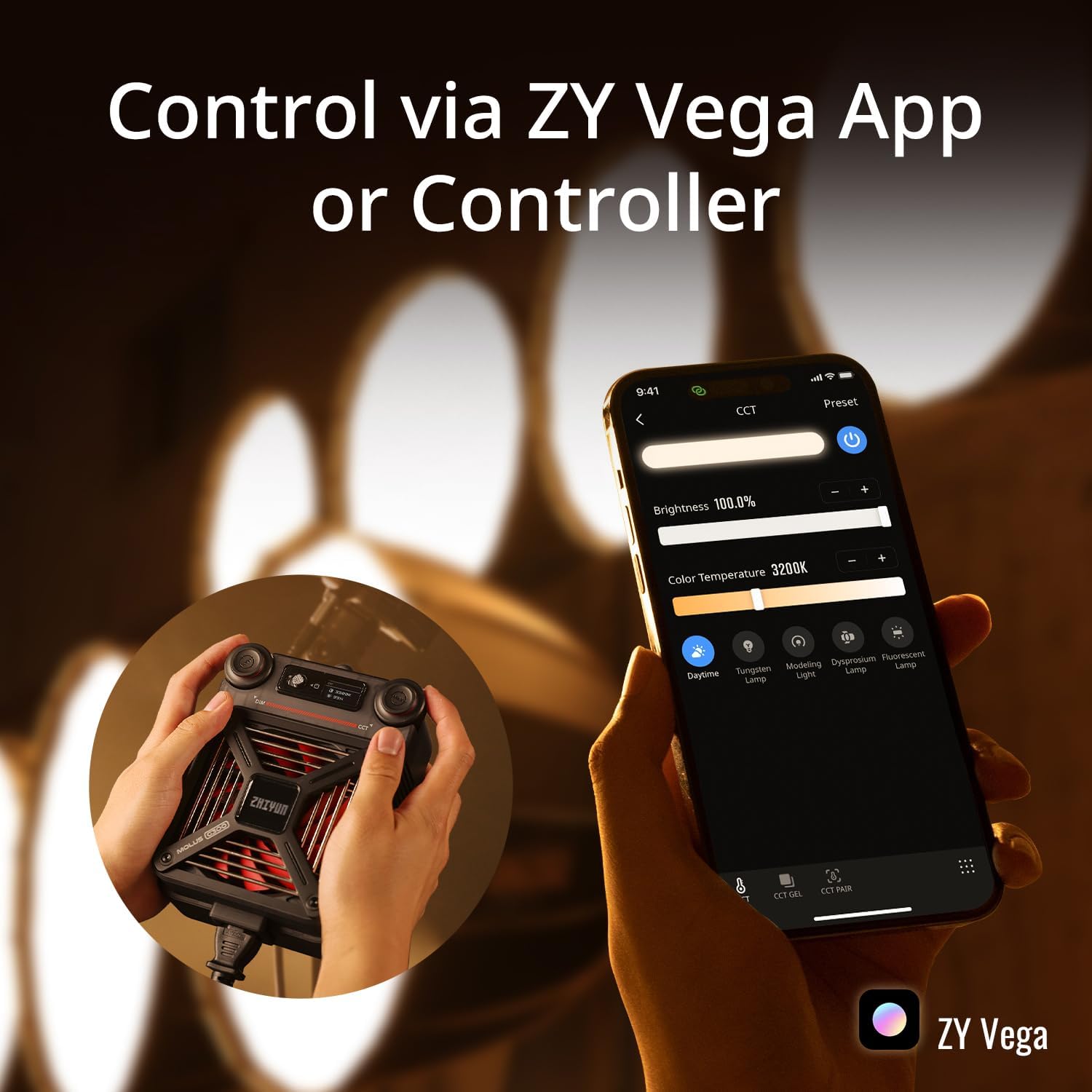 LED Video Light with APP Control