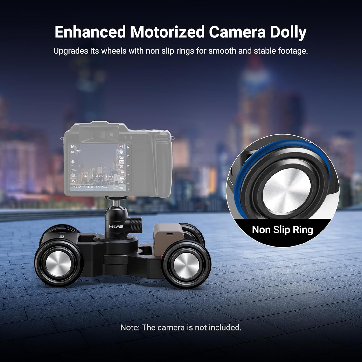 Upgraded Motorized Camera Slider Dolly with App Control