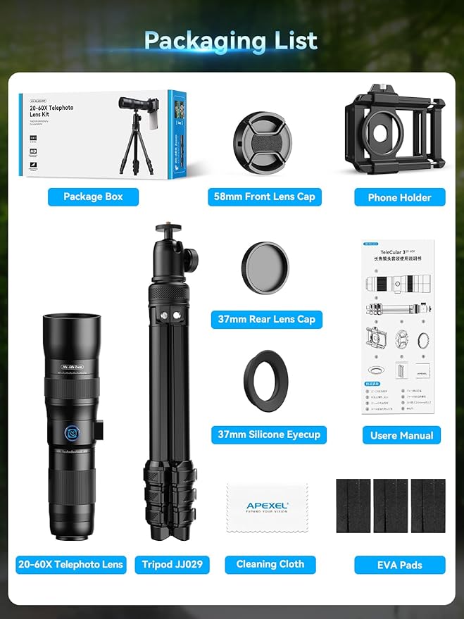 Professional Grade Compact Long Zoom Lens for Smartphones